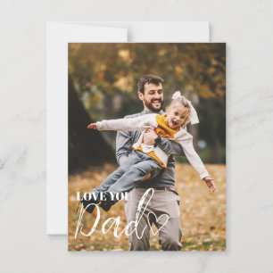 Personalisierte Liebe Vater Foto Postkarte