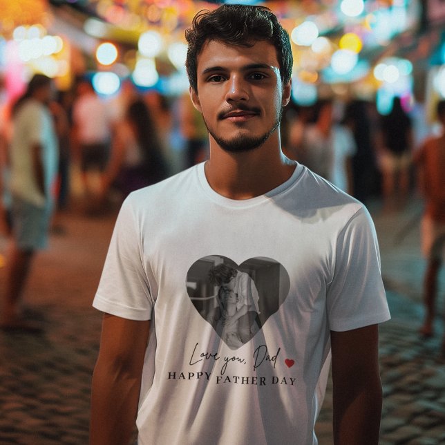 Personalisierte Liebe Vater Foto | Vathers Day Gif T-Shirt (Von Creator hochgeladen)