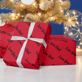 Personalisierte Liebe Vater | I Liebe You Papa Wra Geschenkpapier