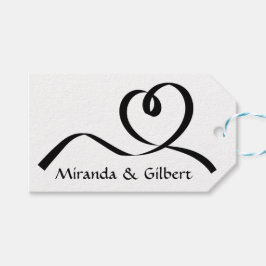 Personalisierte Liebe von Hochzeiten in Schwarz un Geschenkanhänger