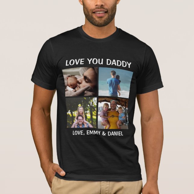 Personalisierte Liebe You Daddy Foto T-Shirt (Vorderseite)