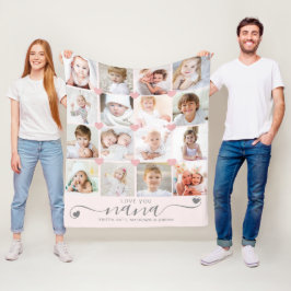 Personalisierte Liebe You Nana Pink Herz 16 Fotos Fleecedecke
