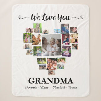 Personalisierte Liebe zu Oma-Herzen 21 Foto Sherpadecke