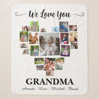 Personalisierte Liebe zu Oma-Herzen 21 Foto Sherpadecke
