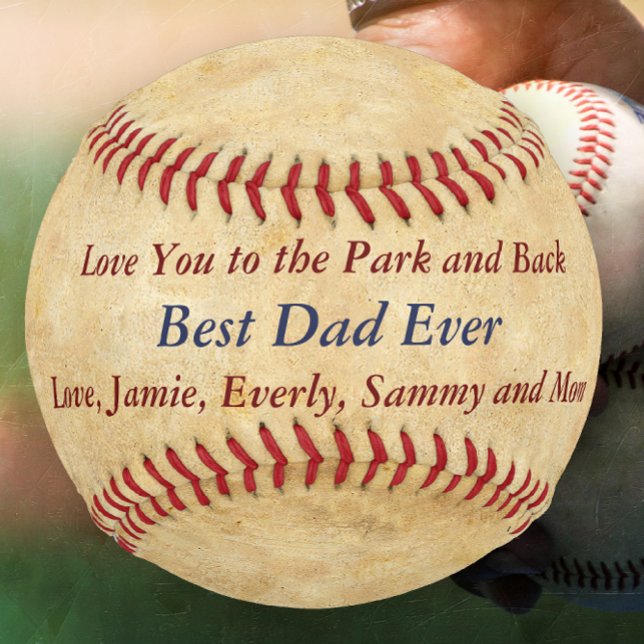 Personalisierte Liebe zum Park & Back Vater Baseball (Von Creator hochgeladen)