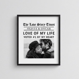 Personalisierte Liebesgeschichte Foto   Liebe mein Poster