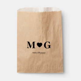 Personalisierte Liebeszeichen-Monogramm-Geschenktü Geschenktütchen