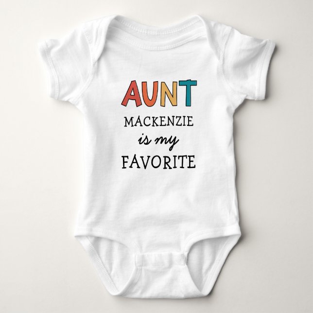 Personalisierte Lieblingstante Niedlich I Liebe Me Baby Strampler (Vorderseite)