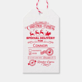 Personalisierte Lieferung von Weihnachten-Express Geschenkanhänger