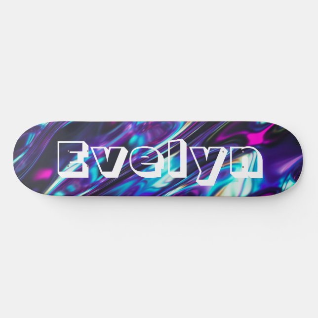 Personalisierte Lila Abstrakte Minimalaufnahme Skateboard (Horizontal)