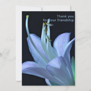 Personalisierte Lila Blume Nah-up Dankeschön Karte