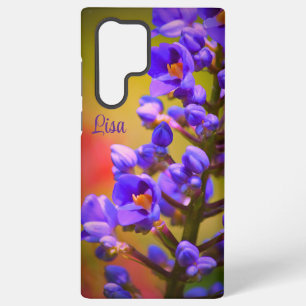 Personalisierte lila Blumen Samsung Hülle Samsung Galaxy Hülle