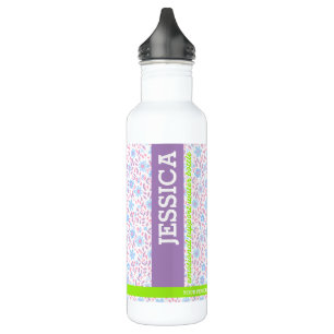 Personalisierte Lila Blutzellen Name und Monogramm Edelstahlflasche