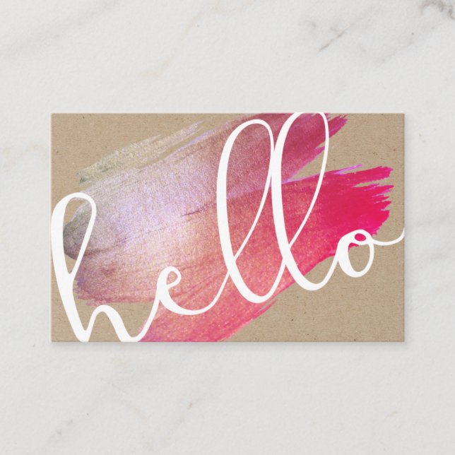 Personalisierte Lila Brush Loyalität Karte (Vorderseite)