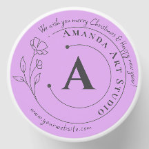 Personalisierte lila Candle Gefälligkeit mit Logo