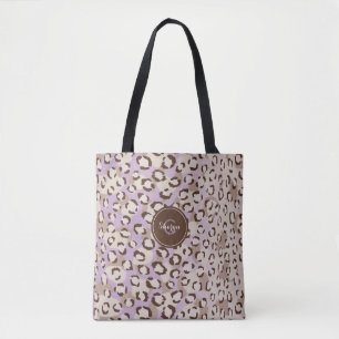 Personalisierte Lila Cheetah Print Animal Muster Tasche