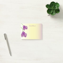 Personalisierte lila Cyclamen-Blumen Post-it Klebezettel