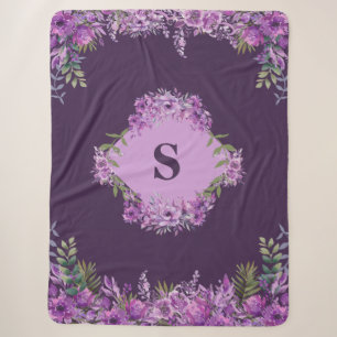 Personalisierte Lila Eggpflanze Sherpadecke
