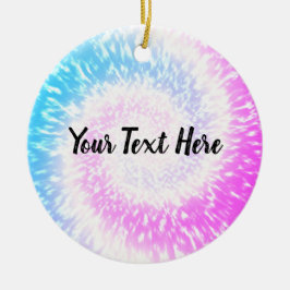 Personalisierte Lila Gefärbte Krawatte Hippy Swirt Keramik Ornament