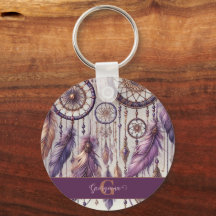 Personalisierte Lila & Gold Boho Dreamcatcher