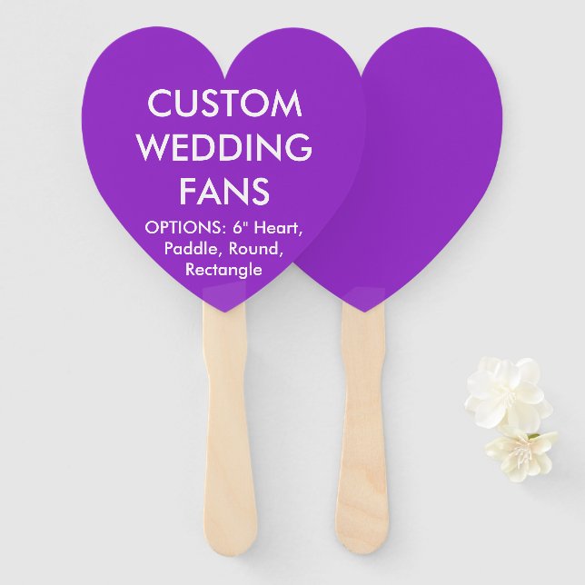 Personalisierte LILA HERZWANDFANS Fächer (Vorne und Hinten)