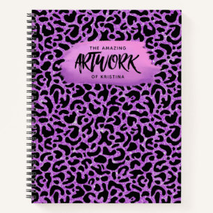 Personalisierte Lila Künstler-Sketchbook-Notebook Notizbuch