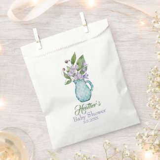 Personalisierte Lila Pea Blume Kinderdusche Geschenktütchen