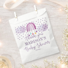 Personalisierte Lila Rainbow Baby Dusche