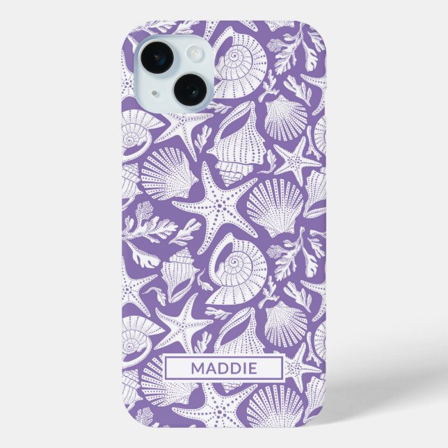 Personalisierte lila Schalen Case-Mate iPhone Hülle (Rückseite)