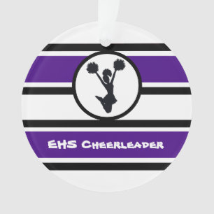 Personalisierte lila und schwarze ornament