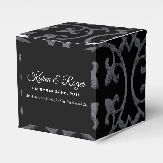 PERSONALISIERTE LILIE BLACK & WHITE GESCHENKSCHACHTEL (Vorderseite)