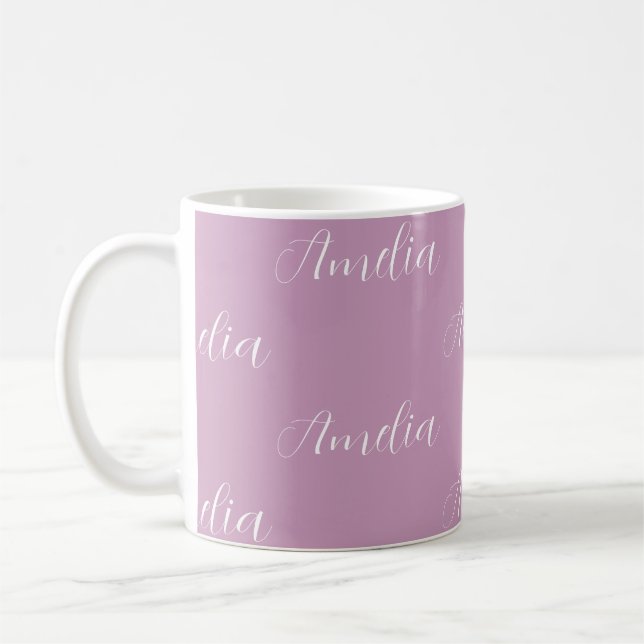 Personalisierte Lilie Kaffeetasse (Links)