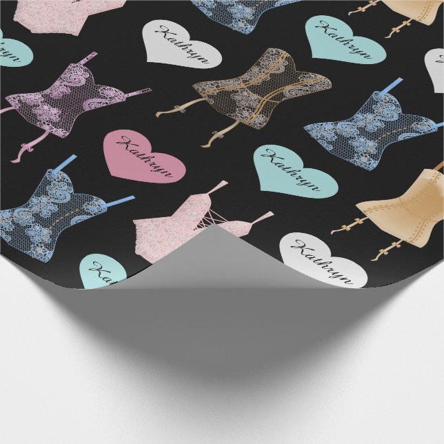 Personalisierte Lingerie-MultiOccasion Geschenkpapier (Ecke)