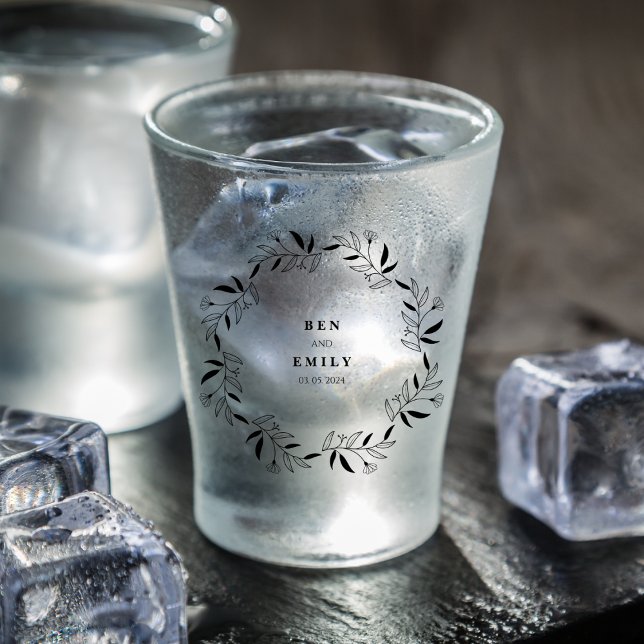 Personalisierte Linie zeichnend Blume minimal Schnapsglas (Von Creator hochgeladen)