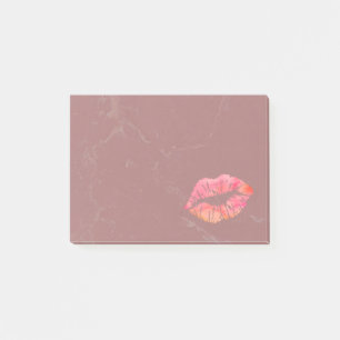 Personalisierte Lippen auf Marmor Post-it Klebezettel