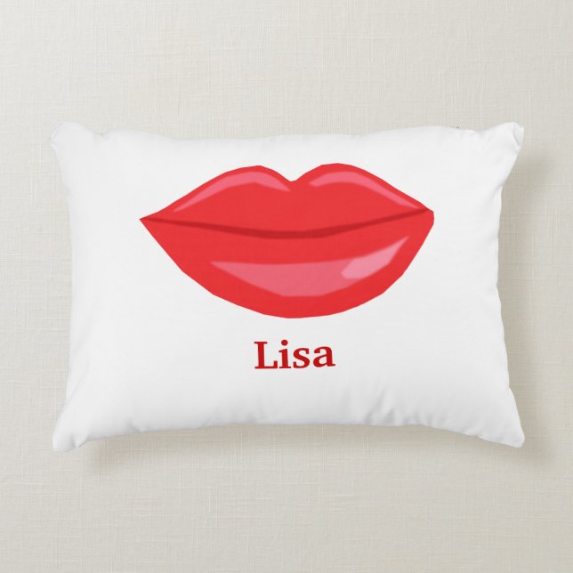 Personalisierte Lippen Kissen (Vorderseite)