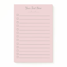 Personalisierte Liste der Post-it®-Notizen Rosa