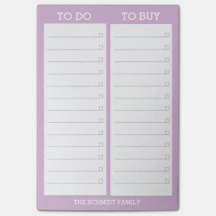 Personalisierte Liste zu erledigen - Lavendel kauf Post-it Klebezettel