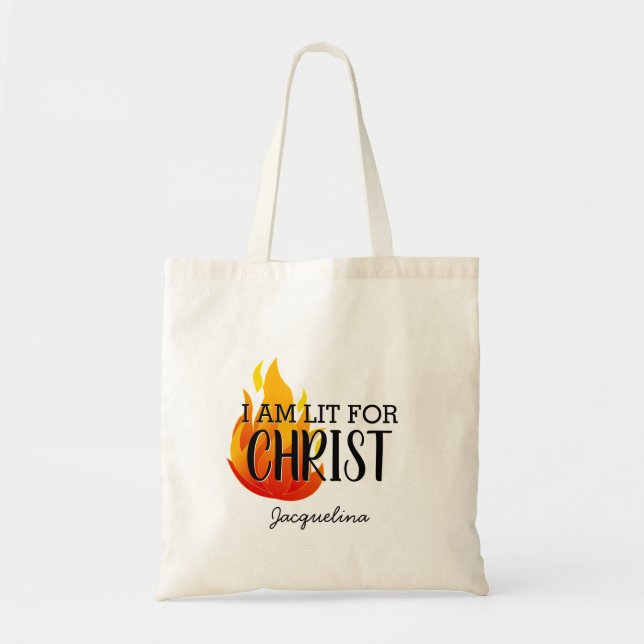 PERSONALISIERTE LIT FÜR CHRIST CHRISTLICH TRAGETASCHE (Vorne)