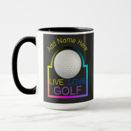 Personalisierte Live Liebe Combo Golf Tasse