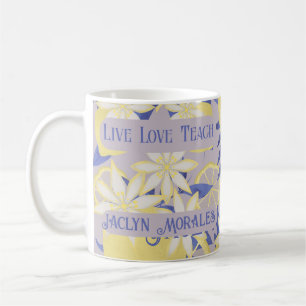 Personalisierte Live-Liebe Teach Wasserfarben Lemo Kaffeetasse