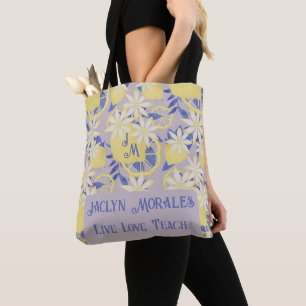 Personalisierte Live-Liebe Teach Wasserfarben Lemo Tasche