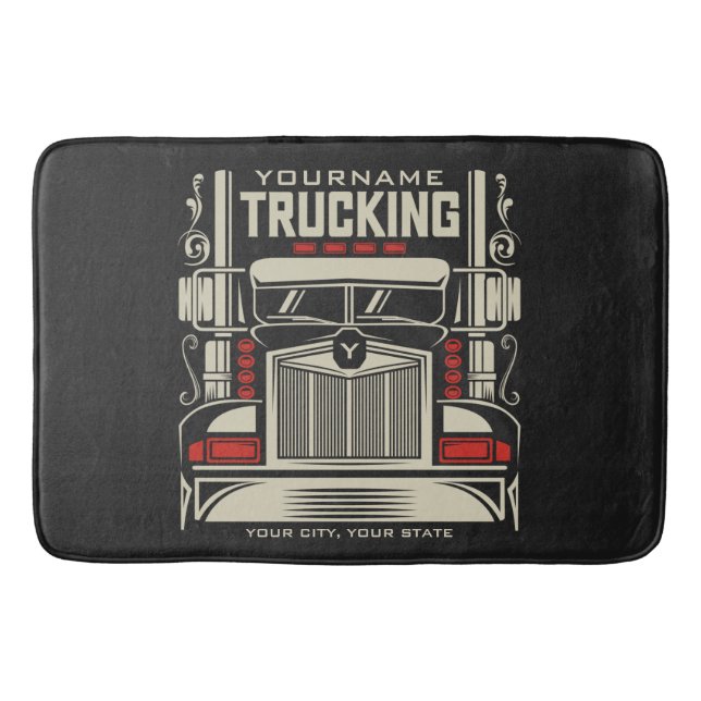 Personalisierte LKWing 18 Rad BIG RIG LKW Badematte (Vorderseite)