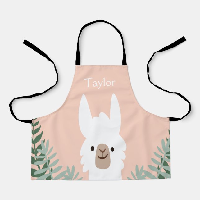 Personalisierte Llama Kids Schürze (Vorderseite)