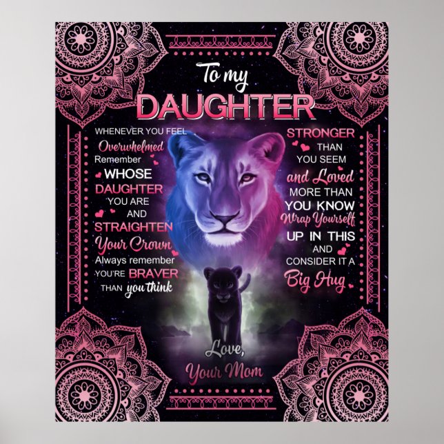 Personalisierte Löcher zu meiner Tochter aus deine Poster (Vorne)