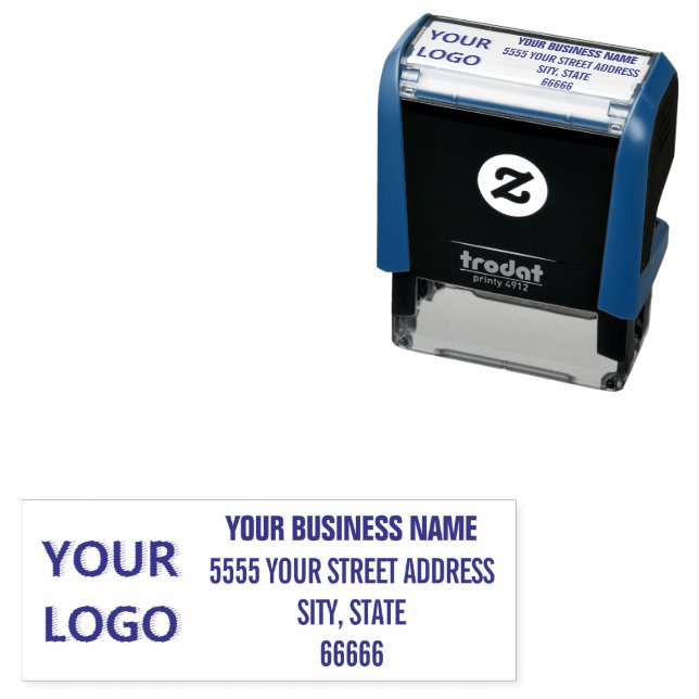 Personalisierte Logo-Adresse Selbstfarbige Briefma Permastempel (Beispiel)