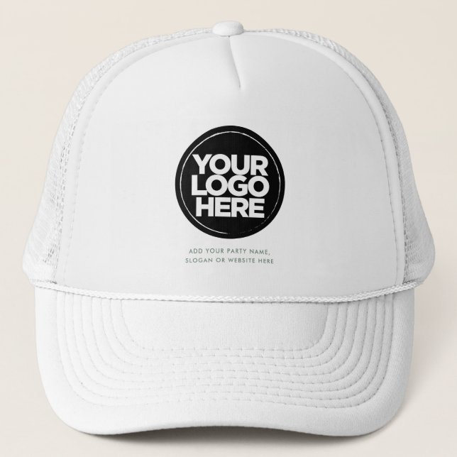 Personalisierte Logo- und Text-Baseballmütze Truckerkappe (Vorderseite)