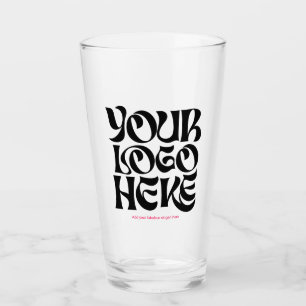 Personalisierte Logo- und Text-Biergläser Glas