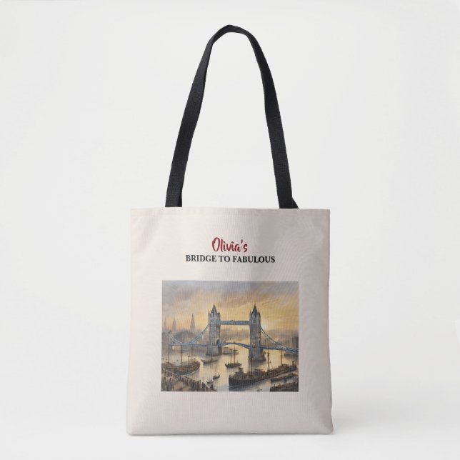 Personalisierte London Tower Bridge Shoulder Tasch Tasche (Vorderseite)
