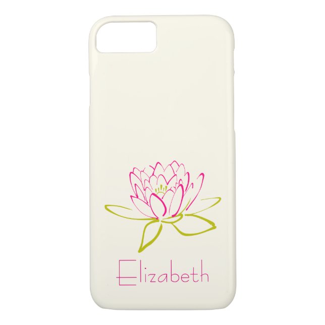 Personalisierte Lotus Blume/Wasserlilie Case-Mate iPhone Hülle (Rückseite)